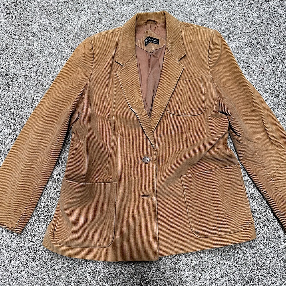 Vintage Hunter’s Glen tan corduroy blazer jacket